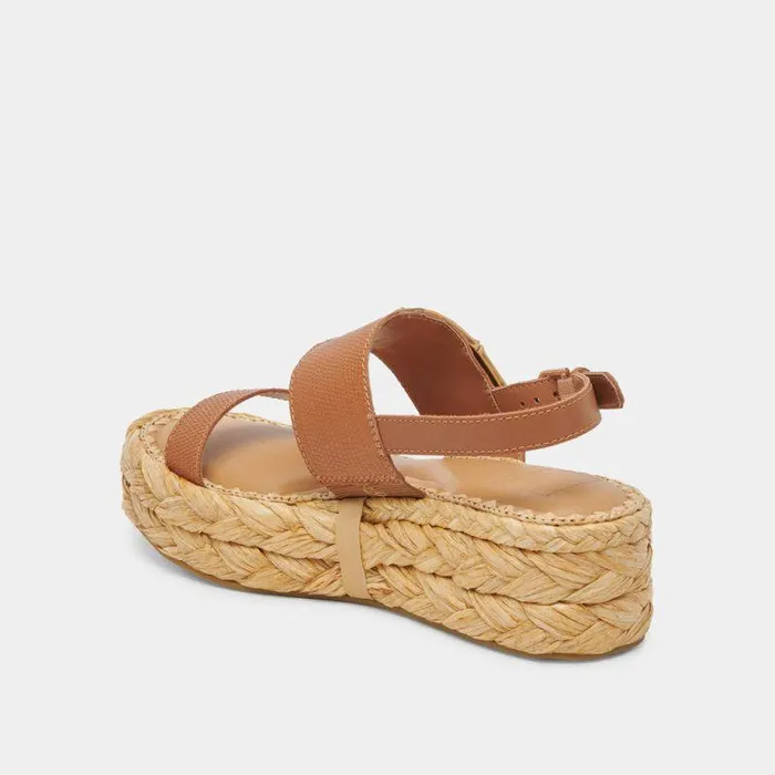Sandals Shop Dolce Vita Chera Sandals Tan Embossed Leather Tan Embossed Leather