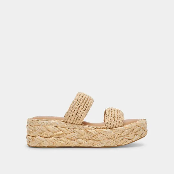 Sandals Shop Dolce Vita Corla Sandals Lt Natural Raffia Lt Natural Raffia