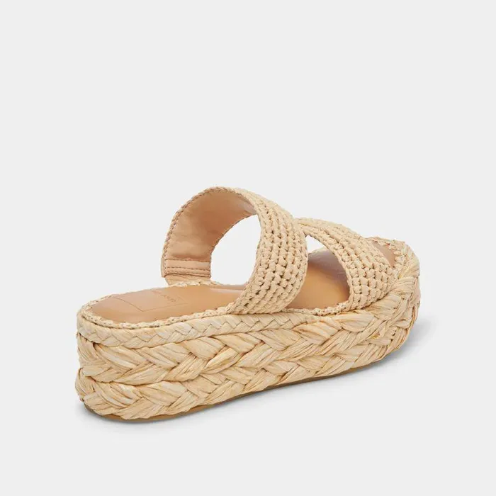 Sandals Shop Dolce Vita Corla Sandals Lt Natural Raffia Lt Natural Raffia