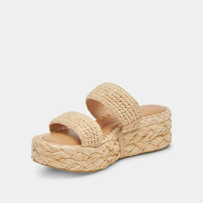 Sandals Shop Dolce Vita Corla Sandals Lt Natural Raffia Lt Natural Raffia