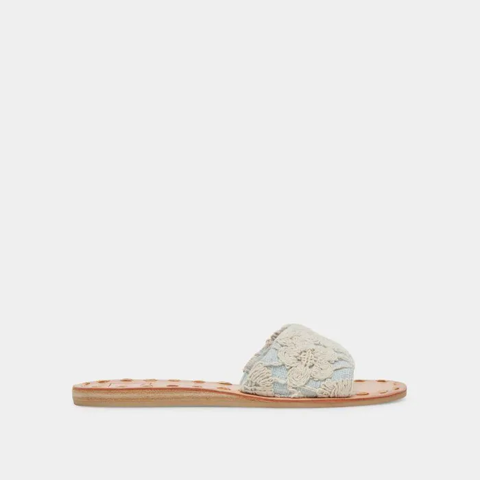 Sandals Shop Dolce Vita Dalon Sandals Cream Blue Lace Cream Blue Lace