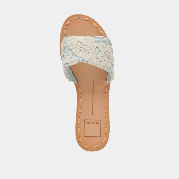 Sandals Shop Dolce Vita Dalon Sandals Cream Blue Lace Cream Blue Lace