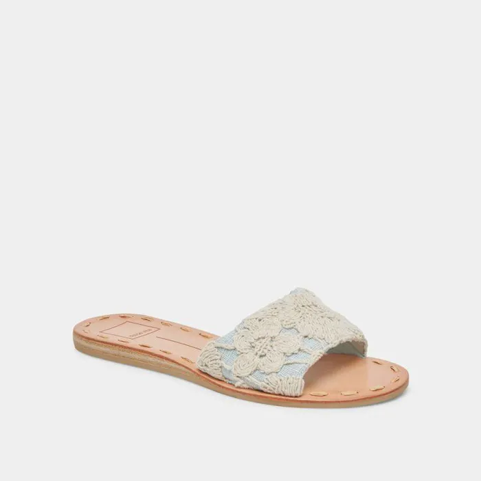 Sandals Shop Dolce Vita Dalon Sandals Cream Blue Lace Cream Blue Lace
