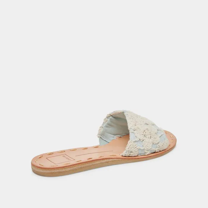 Sandals Shop Dolce Vita Dalon Sandals Cream Blue Lace Cream Blue Lace