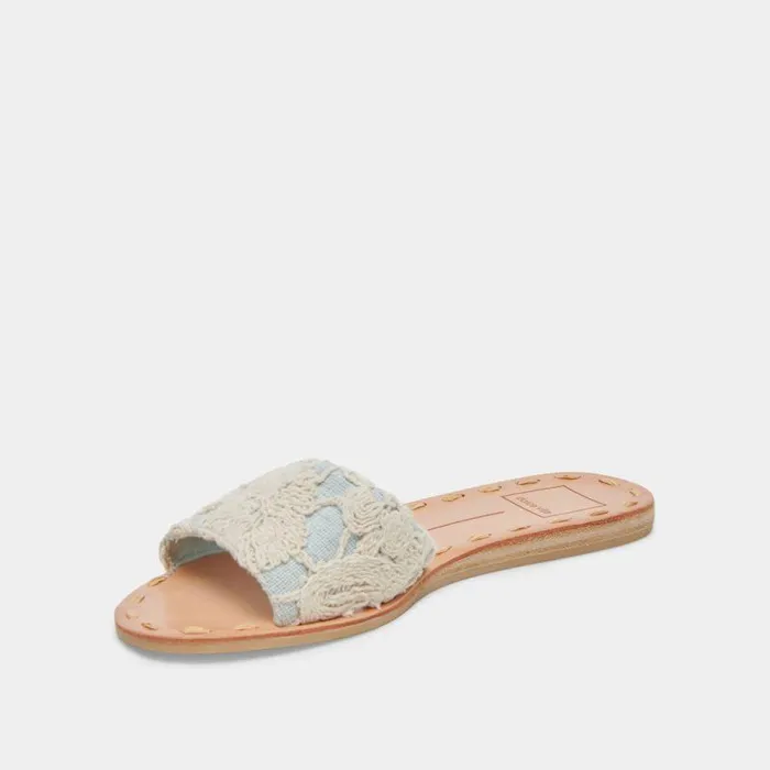 Sandals Shop Dolce Vita Dalon Sandals Cream Blue Lace Cream Blue Lace