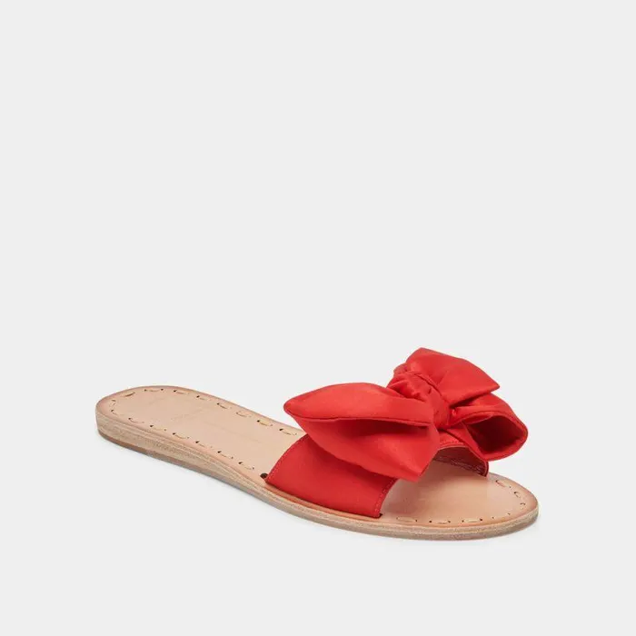 Sandals Shop Dolce Vita Darsey Sandals Red Satin Red Satin