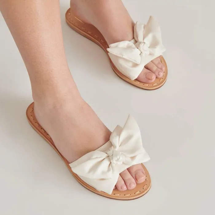 Sandals Shop Dolce Vita Darsey Sandals White Satin White Satin