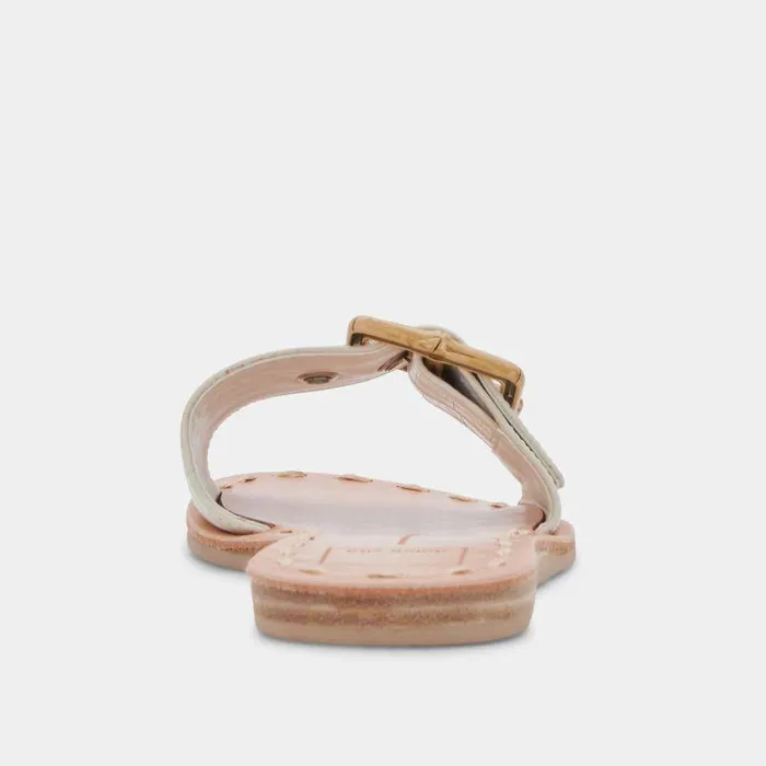 Sandals Shop Dolce Vita Dasa Sandals Eggshell Embossed Leather Eggshell Embossed Leather