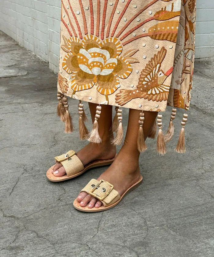 Sandals Shop Dolce Vita Dasa Sandals Warm Natural Raffia Warm Natural Raffia