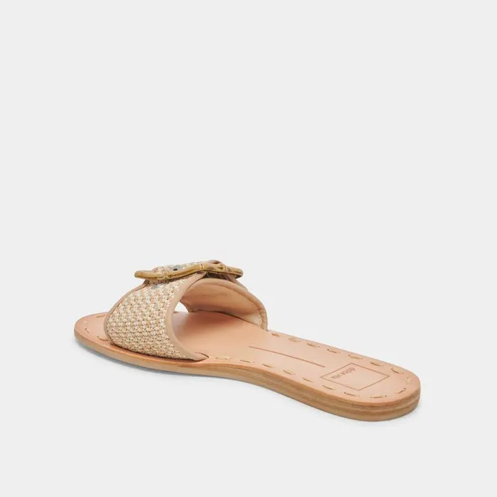 Sandals Shop Dolce Vita Dasa Sandals White Natural Raffia White Natural Raffia