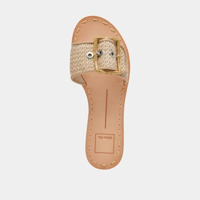 Sandals Shop Dolce Vita Dasa Sandals White Natural Raffia White Natural Raffia