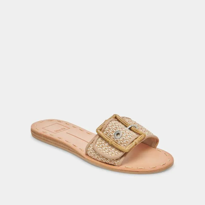 Sandals Shop Dolce Vita Dasa Sandals White Natural Raffia White Natural Raffia
