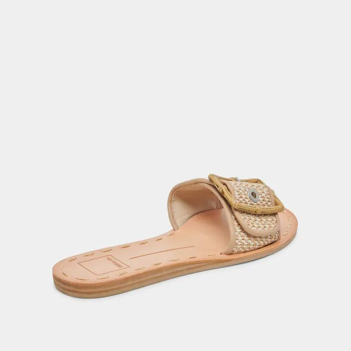 Sandals Shop Dolce Vita Dasa Sandals White Natural Raffia White Natural Raffia