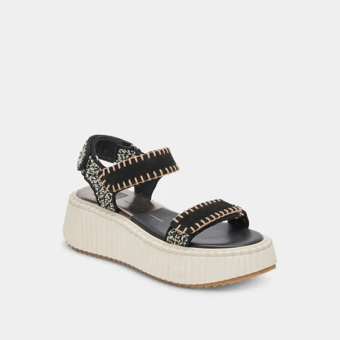 Sandals Shop Dolce Vita Debra Sandals Black White Nubuck Black White Nubuck