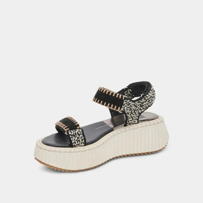 Sandals Shop Dolce Vita Debra Sandals Black White Nubuck Black White Nubuck