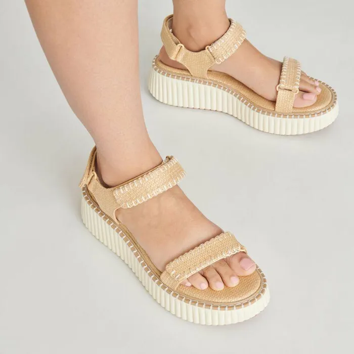Sandals Shop Dolce Vita Debra Sandals Lt Natural Raffia Lt Natural Raffia