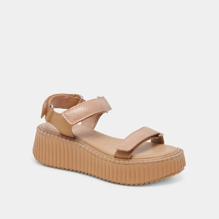 Sandals Shop Dolce Vita Debra Sandals Toffee Embossed Leather Toffee Embossed Leather