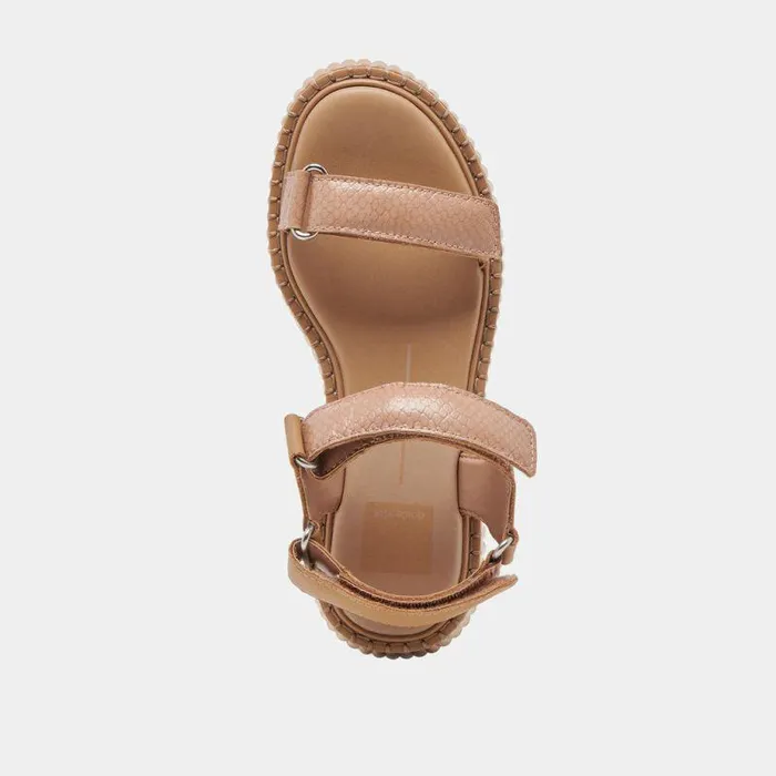 Sandals Shop Dolce Vita Debra Sandals Toffee Embossed Leather Toffee Embossed Leather