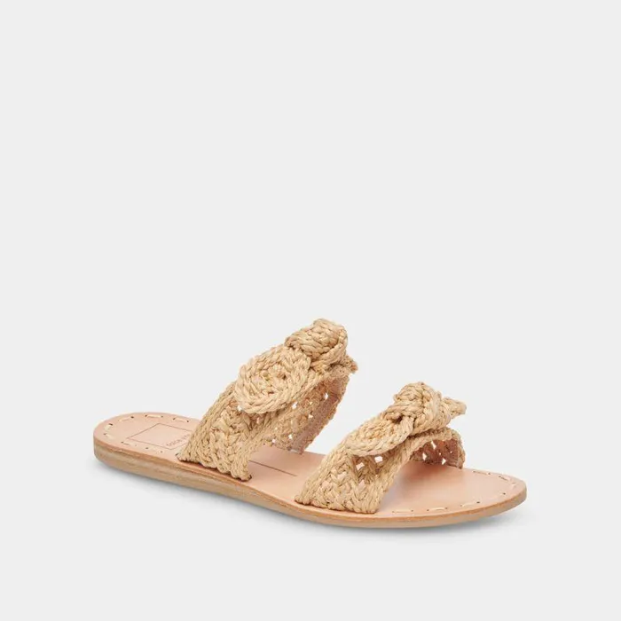 Sandals Shop Dolce Vita Dinah Wide Sandals Lt Natural Raffia Lt Natural Raffia