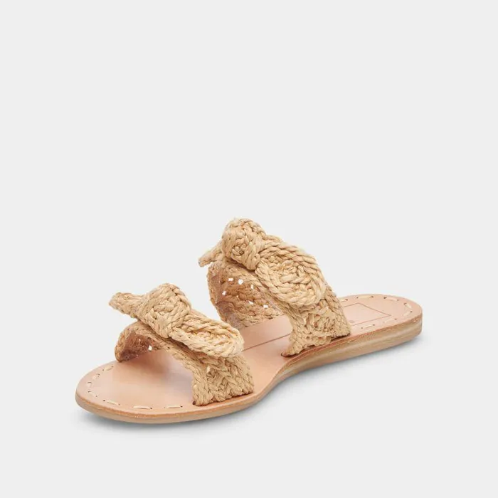 Sandals Shop Dolce Vita Dinah Wide Sandals Lt Natural Raffia Lt Natural Raffia