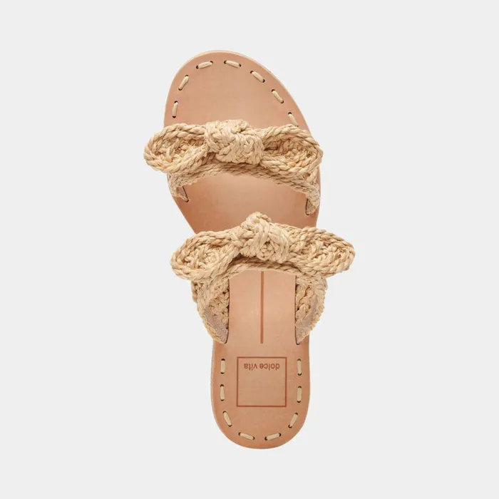 Sandals Shop Dolce Vita Dinah Wide Sandals Lt Natural Raffia Lt Natural Raffia