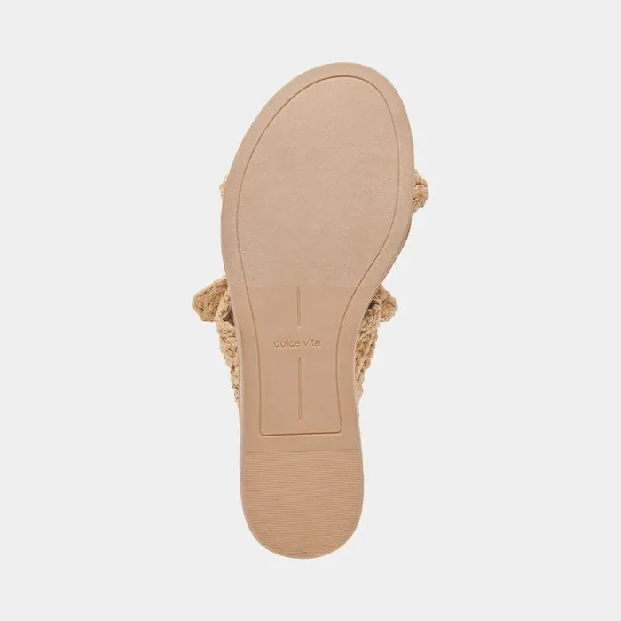 Sandals Shop Dolce Vita Dinah Wide Sandals Lt Natural Raffia Lt Natural Raffia