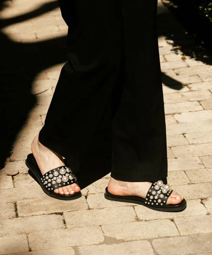 Sandals Shop Dolce Vita Gabbi Pearl Sandals Black Pearls Black Pearls