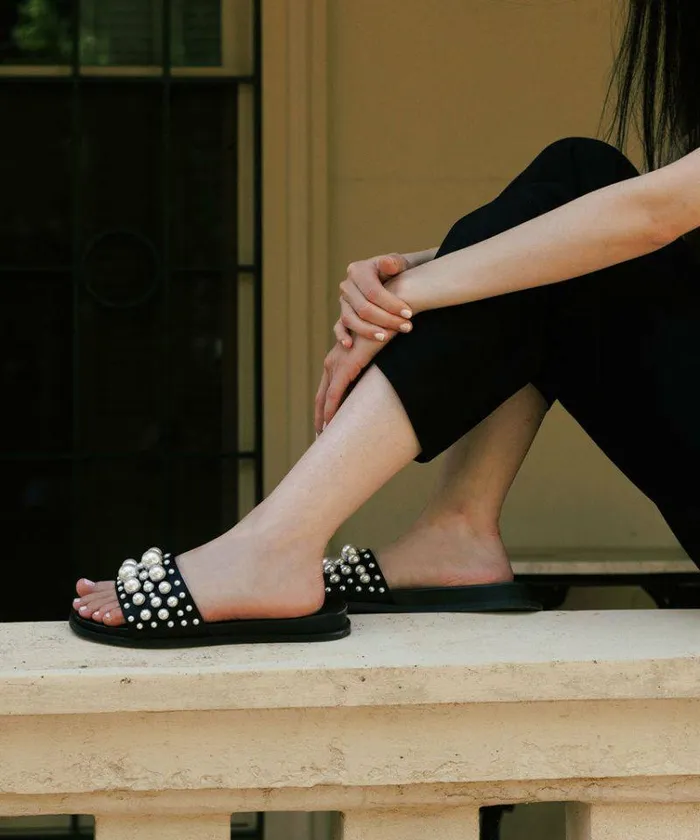 Sandals Shop Dolce Vita Gabbi Pearl Sandals Black Pearls Black Pearls