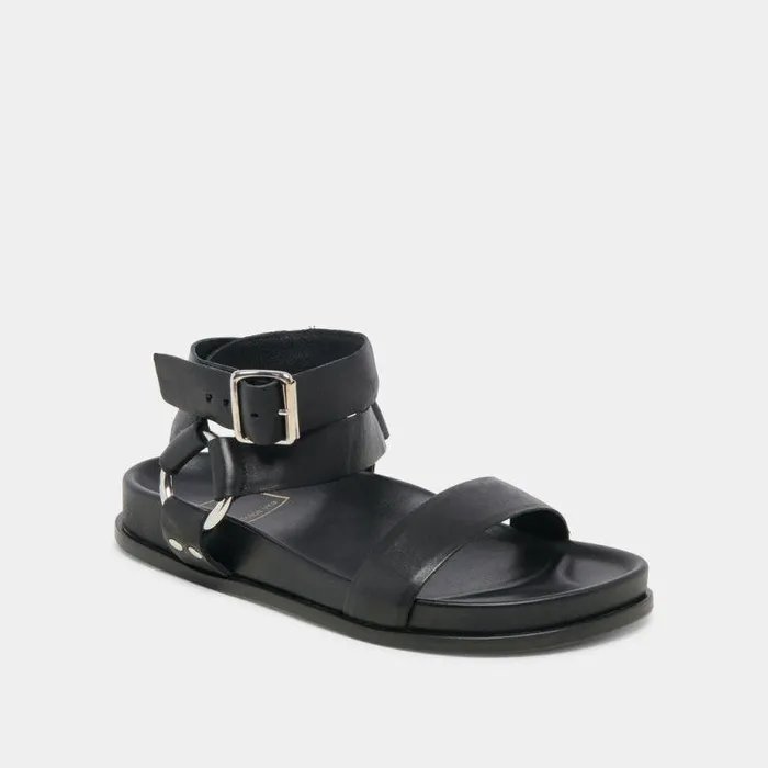 Sandals Shop Dolce Vita Gilda Sandals Black Leather Black Leather