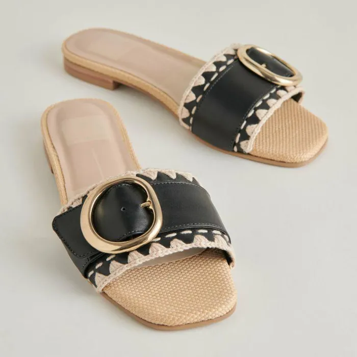 Sandals Shop Dolce Vita Grecia Sandals Black Leather Black Leather
