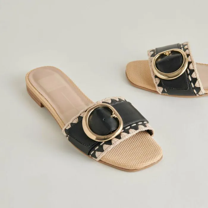 Sandals Shop Dolce Vita Grecia Sandals Black Leather Black Leather