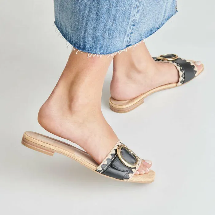 Sandals Shop Dolce Vita Grecia Sandals Black Leather Black Leather