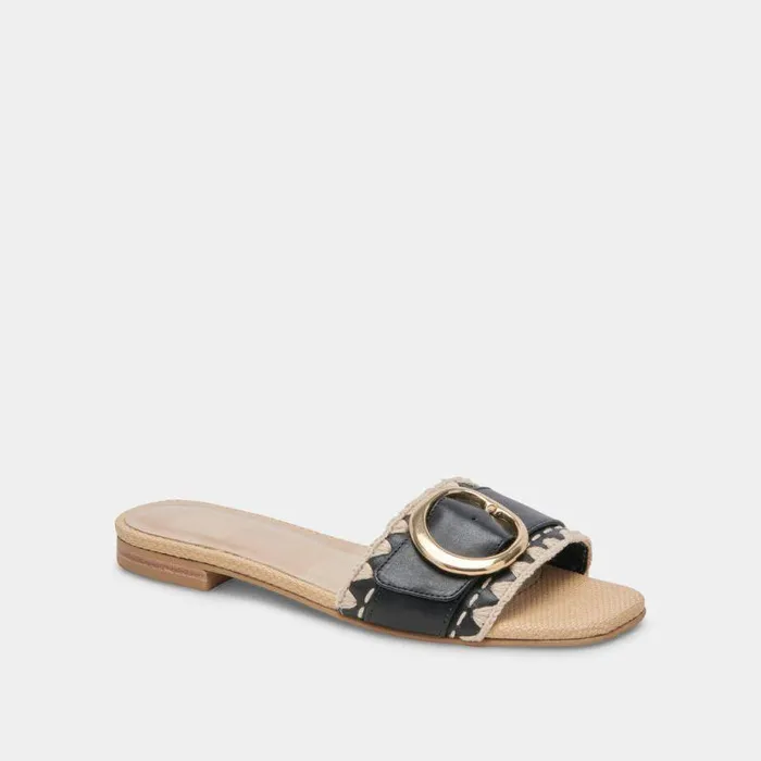 Sandals Shop Dolce Vita Grecia Sandals Black Leather Black Leather