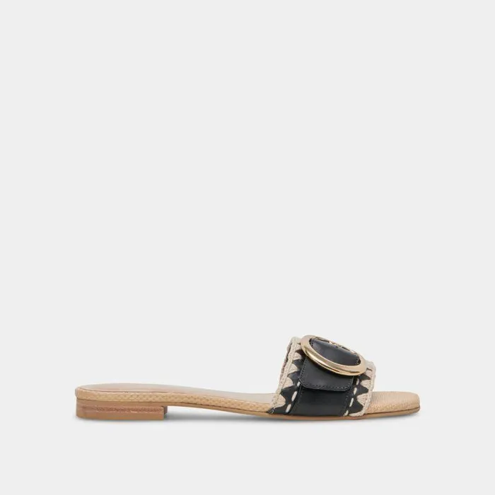 Sandals Shop Dolce Vita Grecia Sandals Black Leather Black Leather