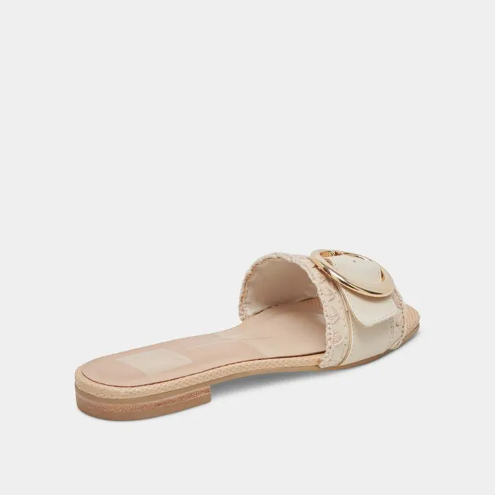 Sandals Shop Dolce Vita Grecia Sandals Ivory Leather Ivory