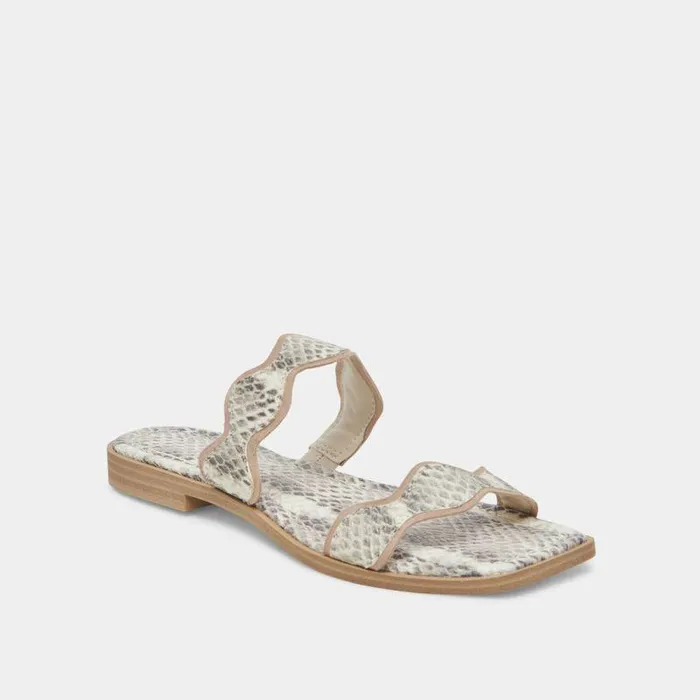 Sandals Shop Dolce Vita Ilva Sandals Grey White Embossed Leather Grey White Embossed Leather
