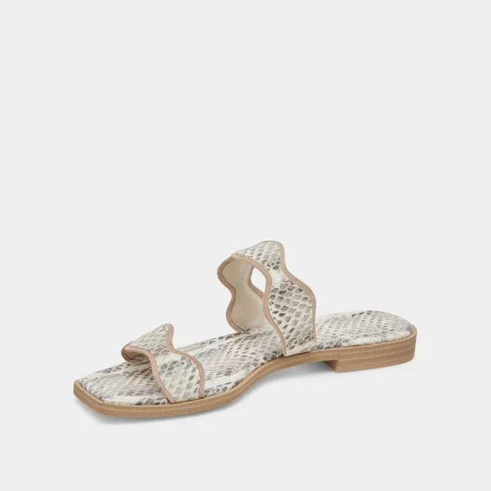 Sandals Shop Dolce Vita Ilva Sandals Grey White Embossed Leather Grey White Embossed Leather