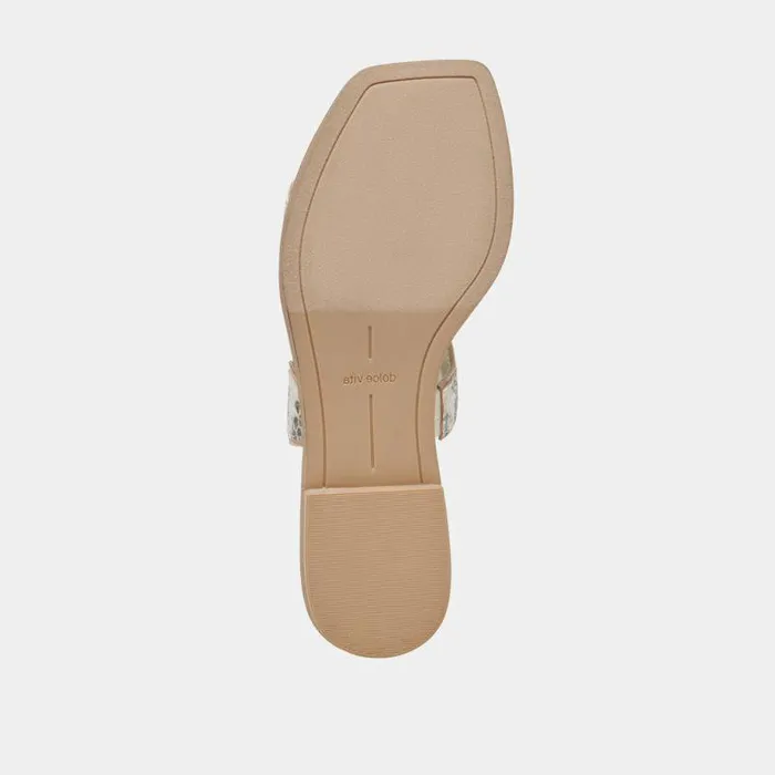 Sandals Shop Dolce Vita Ilva Sandals Grey White Embossed Leather Grey White Embossed Leather