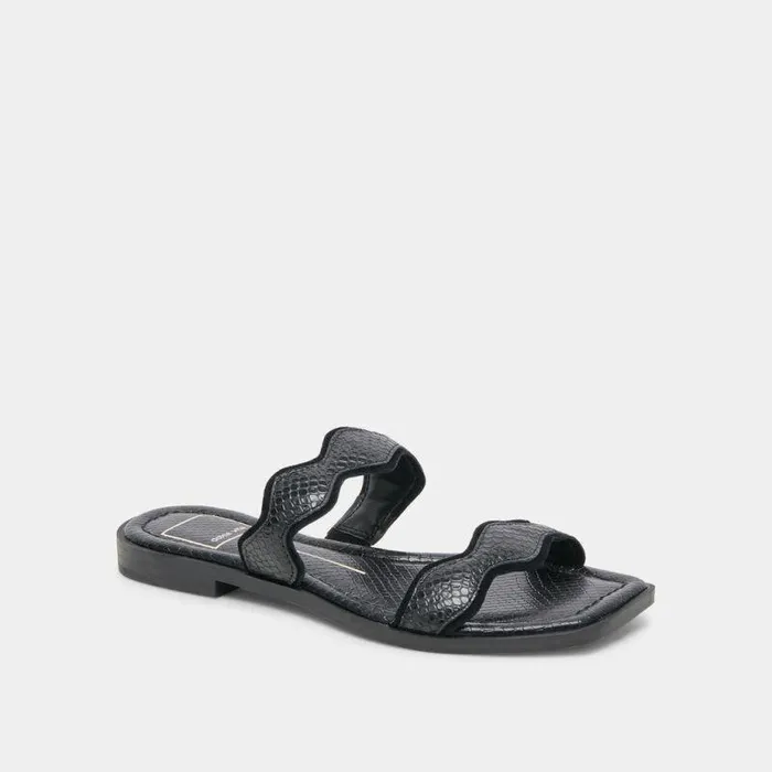 Sandals Shop Dolce Vita Ilva Sandals Onyx Embossed Leather Onyx Embossed Leather