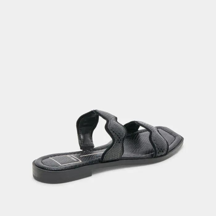 Sandals Shop Dolce Vita Ilva Sandals Onyx Embossed Leather Onyx Embossed Leather