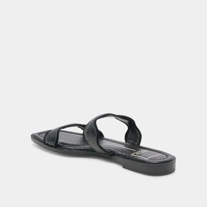 Sandals Shop Dolce Vita Ilva Sandals Onyx Embossed Leather Onyx Embossed Leather