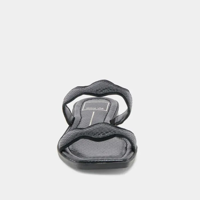 Sandals Shop Dolce Vita Ilva Sandals Onyx Embossed Leather Onyx Embossed Leather