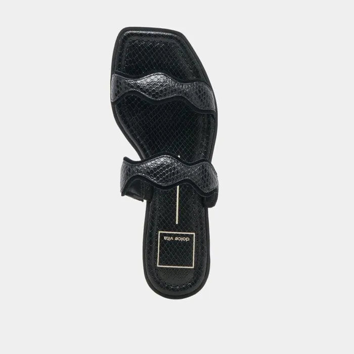 Sandals Shop Dolce Vita Ilva Sandals Onyx Embossed Leather Onyx Embossed Leather
