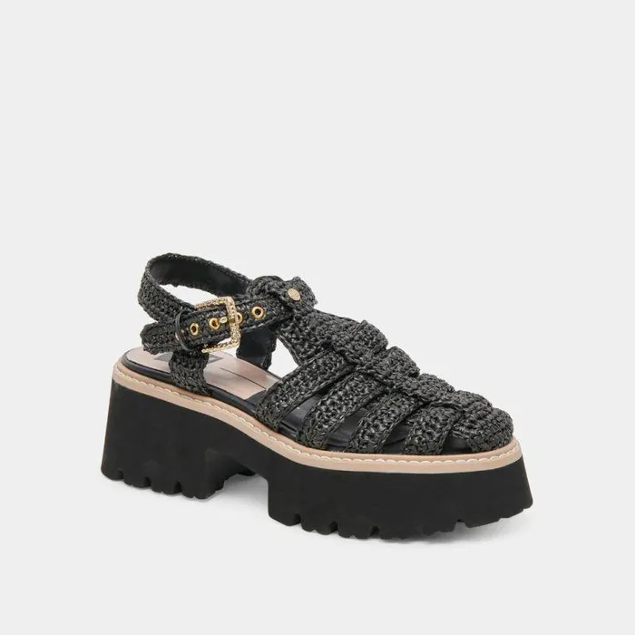 Sandals Shop Dolce Vita Lasly Sandals Onyx Knit Onyx Knit
