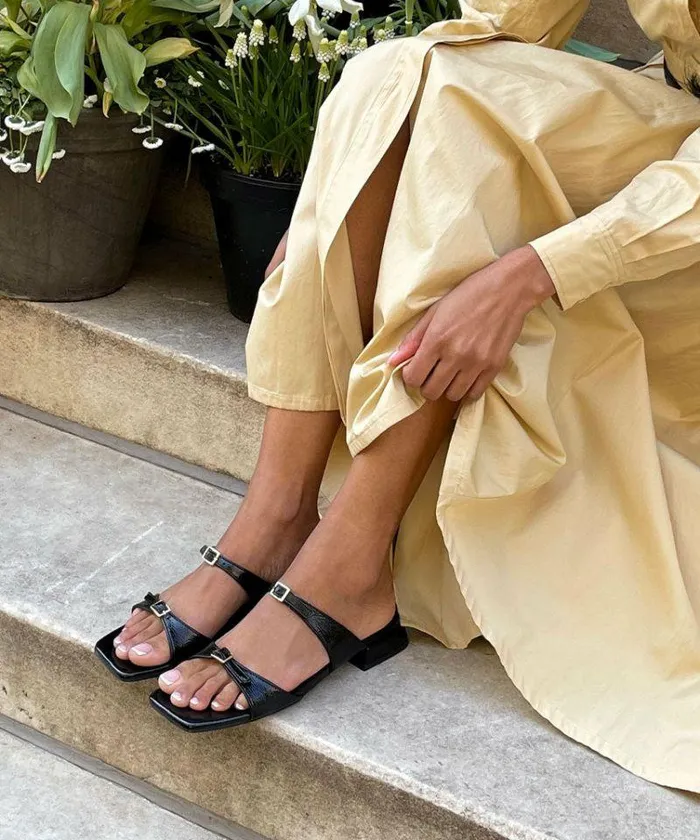 Sandals Shop Dolce Vita Lavern Sandals Midnight Crinkle Patent Midnight Crinkle Patent