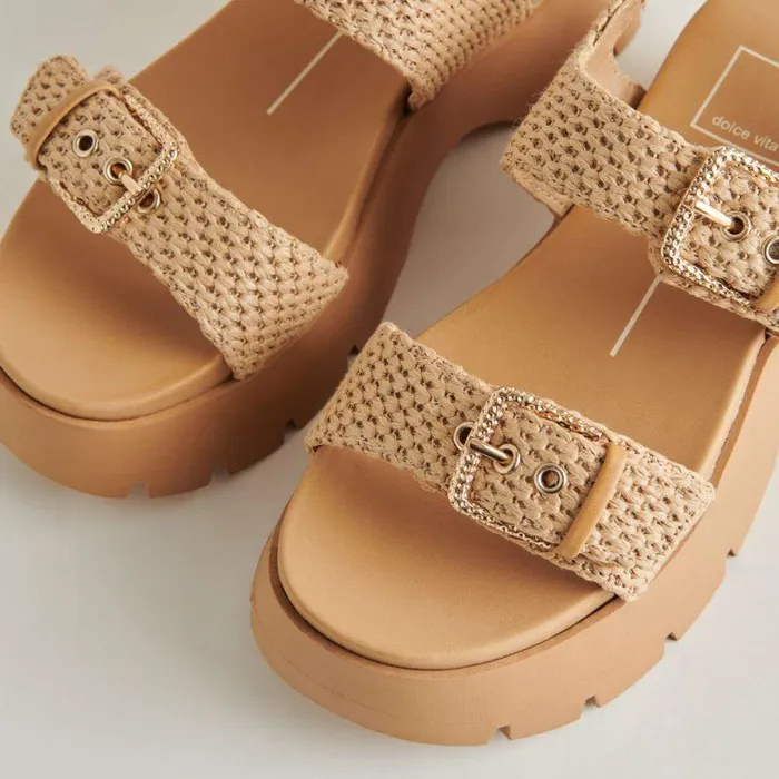 Sandals Shop Dolce Vita Palda Sandals Natural Raffia Natural Raffia