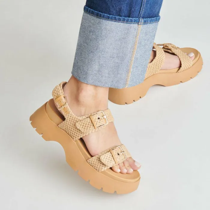Sandals Shop Dolce Vita Palda Sandals Natural Raffia Natural Raffia