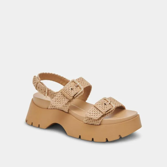 Sandals Shop Dolce Vita Palda Sandals Natural Raffia Natural Raffia