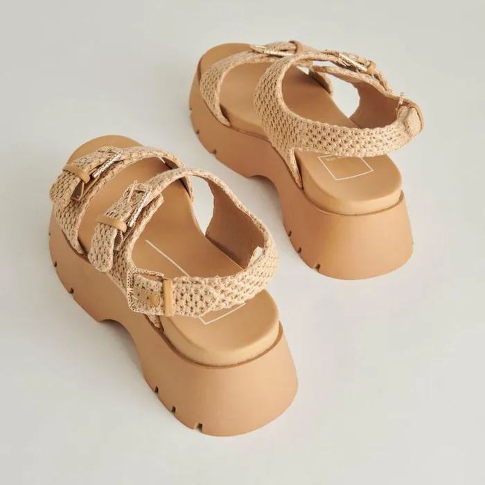 Sandals Shop Dolce Vita Palda Sandals Natural Raffia Natural Raffia