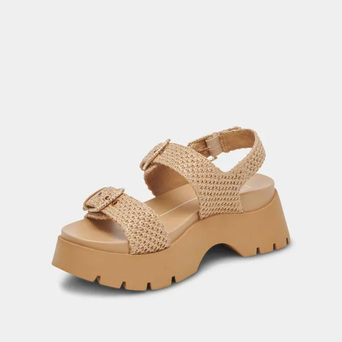 Sandals Shop Dolce Vita Palda Sandals Natural Raffia Natural Raffia